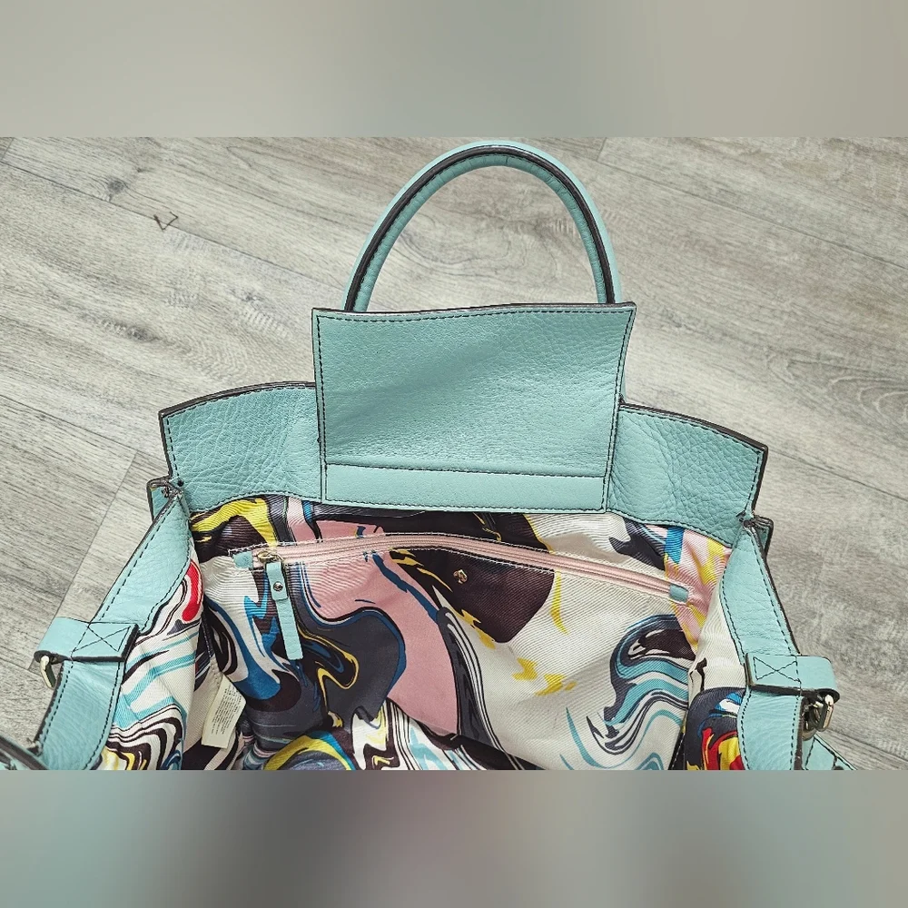 Kate Spade Blue Leather Purse/Crossbody/Work Tote